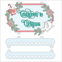 OL2423 - MDF Candy Cane Christmas Countdown Hanging Plaque - Winter Theme - Olifantjie - Wooden - MDF - Lasercut - Blank - Craft - Kit - Mixed Media - UK