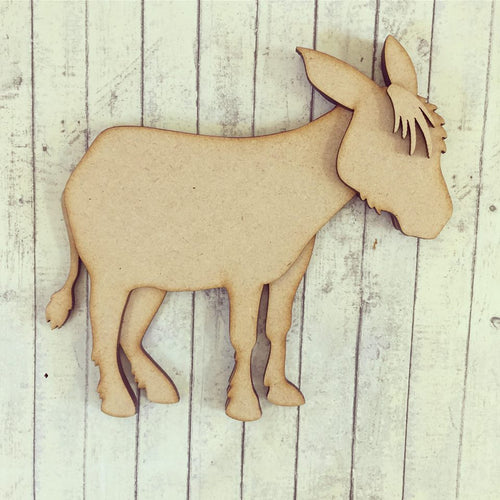 SJ100 - MDF Donkey - Olifantjie - Wooden - MDF - Lasercut - Blank - Craft - Kit - Mixed Media - UK