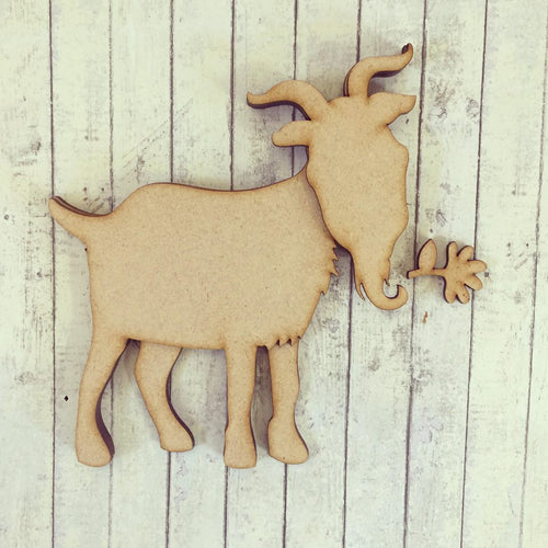 SJ099 - MDF Goat - Olifantjie - Wooden - MDF - Lasercut - Blank - Craft - Kit - Mixed Media - UK