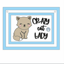 OL1270 - MDF Crazy Cat Lady Sign - Olifantjie - Wooden - MDF - Lasercut - Blank - Craft - Kit - Mixed Media - UK