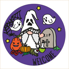 OL2283 - MDF Doodle Gnome  Gonk  -  Halloween - Female Ghost Pumpkin plaque personalised - Olifantjie - Wooden - MDF - Lasercut - Blank - Craft - Kit - Mixed Media - UK