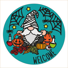 OL2278 - MDF Doodle Gnome Gonk  -  Halloween - Male Mummy Pumpkin plaque personalised - Olifantjie - Wooden - MDF - Lasercut - Blank - Craft - Kit - Mixed Media - UK