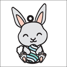 OL2818 - MDF Easter Doodle Hanging - Bunny Egg - with or without banner - Olifantjie - Wooden - MDF - Lasercut - Blank - Craft - Kit - Mixed Media - UK