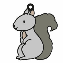 OL1553 - MDF  doodle animal hanging - Squirrel - Olifantjie - Wooden - MDF - Lasercut - Blank - Craft - Kit - Mixed Media - UK