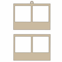 OL1274 - MDF Landscape Double Layered Two Photo Frame  - optional hanging holes - Olifantjie - Wooden - MDF - Lasercut - Blank - Craft - Kit - Mixed Media - UK