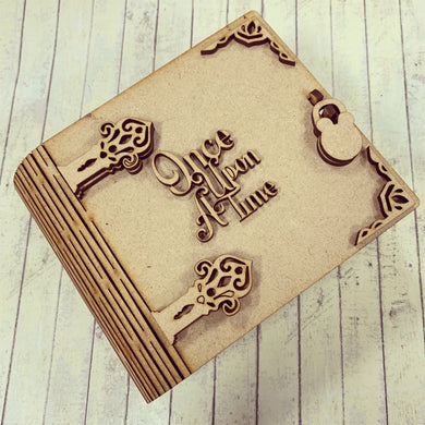 BX014 - MDF Once Upon A Time Fairytale Themed Box - Olifantjie - Wooden - MDF - Lasercut - Blank - Craft - Kit - Mixed Media - UK