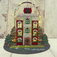 HC065 -  MDF Large Christmas Freestanding House - Olifantjie - Wooden - MDF - Lasercut - Blank - Craft - Kit - Mixed Media - UK