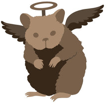 SJ476 - MDF Sarah Jane Angel Hamster Bauble - Olifantjie - Wooden - MDF - Lasercut - Blank - Craft - Kit - Mixed Media - UK