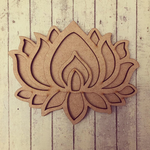 SJ128 - MDF Lotus, Meditation, Om Signs - Olifantjie - Wooden - MDF - Lasercut - Blank - Craft - Kit - Mixed Media - UK