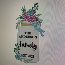 OL693 - MDF Personalised Family Large Floral Milk Churn - Pretty floral - Olifantjie - Wooden - MDF - Lasercut - Blank - Craft - Kit - Mixed Media - UK