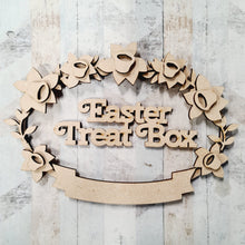 OL1230 - MDF Oval Easter  Wreath - Two Sizes choice wording - Daffodils - Olifantjie - Wooden - MDF - Lasercut - Blank - Craft - Kit - Mixed Media - UK