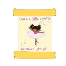 HA026 - MDF Rustic Hanging Board - Cute Ballerina - Style 1 - Leave a little sparkle wherever you go - Olifantjie - Wooden - MDF - Lasercut - Blank - Craft - Kit - Mixed Media - UK