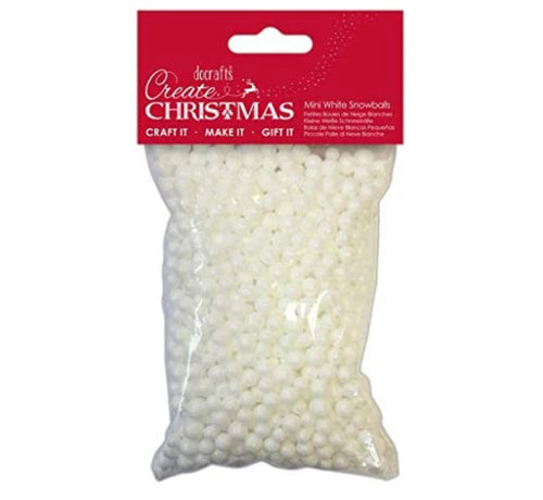 Mini white snowballs - Olifantjie - Wooden - MDF - Lasercut - Blank - Craft - Kit - Mixed Media - UK