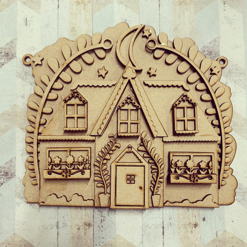 OL876 - MDF Sarah Jane House - Olifantjie - Wooden - MDF - Lasercut - Blank - Craft - Kit - Mixed Media - UK