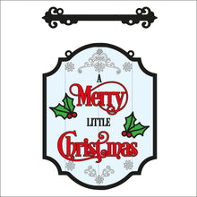 OL2300 - MDF Farmhouse Doodle Christmas - Hanging Sign Layered Plaque - A Merry Little Christmas - Olifantjie - Wooden - MDF - Lasercut - Blank - Craft - Kit - Mixed Media - UK