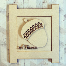 OL3057 - MDF Ladder Insert Tile - Acorn - Olifantjie - Wooden - MDF - Lasercut - Blank - Craft - Kit - Mixed Media - UK