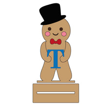 OL1098 - MDF Freestanding Initial Gingerbread - Top Hat - Olifantjie - Wooden - MDF - Lasercut - Blank - Craft - Kit - Mixed Media - UK