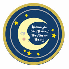 OL882 - MDF Two Layered ‘We Love you more than all the stars in the sky’ moon plaque - Olifantjie - Wooden - MDF - Lasercut - Blank - Craft - Kit - Mixed Media - UK