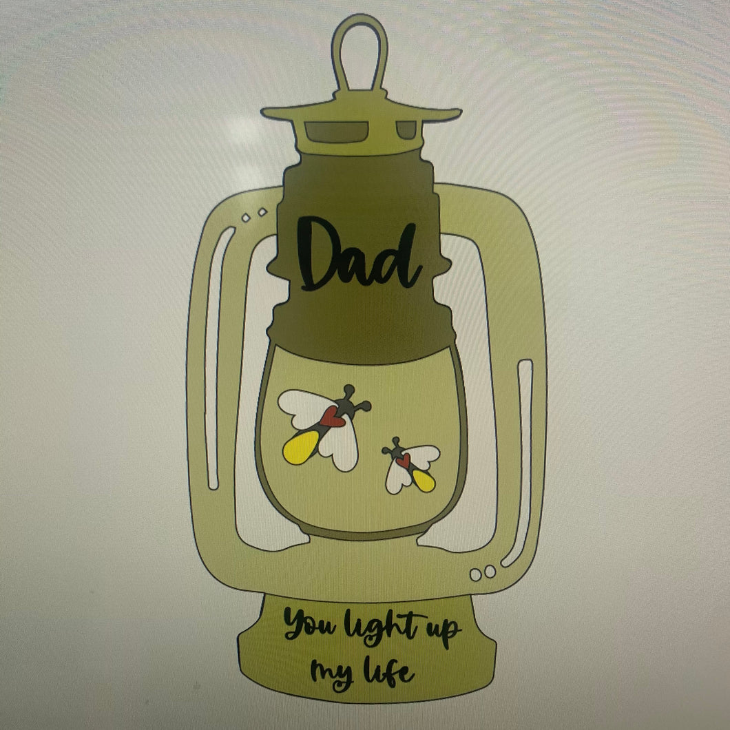 OL834 - MDF Personalised Lantern Fireflies Set - Olifantjie - Wooden - MDF - Lasercut - Blank - Craft - Kit - Mixed Media - UK