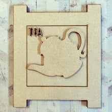 OL3071 - MDF Ladder Insert Tile - Tea pot - Olifantjie - Wooden - MDF - Lasercut - Blank - Craft - Kit - Mixed Media - UK