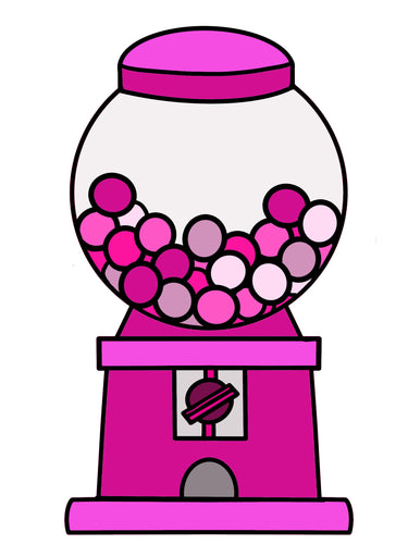 OL3164 - MDF Doodle Gumball Machine - Olifantjie - Wooden - MDF - Lasercut - Blank - Craft - Kit - Mixed Media - UK