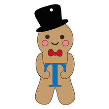 OL1103 - MDF Hanging Initial Gingerbread  - Top Hat - Olifantjie - Wooden - MDF - Lasercut - Blank - Craft - Kit - Mixed Media - UK