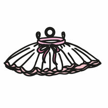 OL1670 - MDF  doodle Ballet dance hanging - Tutu - Olifantjie - Wooden - MDF - Lasercut - Blank - Craft - Kit - Mixed Media - UK