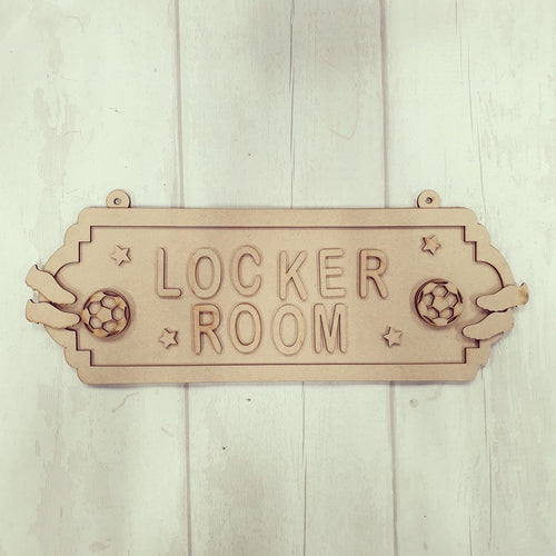 SS110 - MDF Football Themed Personalised Double Height  Street Sign - Olifantjie - Wooden - MDF - Lasercut - Blank - Craft - Kit - Mixed Media - UK