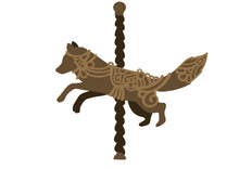 SJ379 - MDF Carousel Fox - Olifantjie - Wooden - MDF - Lasercut - Blank - Craft - Kit - Mixed Media - UK