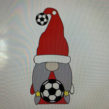 OL801 - MDF Hanging Gnome 12.5cm - Football Female Theme - Olifantjie - Wooden - MDF - Lasercut - Blank - Craft - Kit - Mixed Media - UK