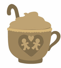 SJ214 - MDF Gingerbread Hot Chocolate Cup Bauble Sarah Jane design - Olifantjie - Wooden - MDF - Lasercut - Blank - Craft - Kit - Mixed Media - UK