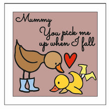 Ol1564 - MDF Woodland Doodles Duck ‘you pick me up when I fall’ personalised plaque - Olifantjie - Wooden - MDF - Lasercut - Blank - Craft - Kit - Mixed Media - UK