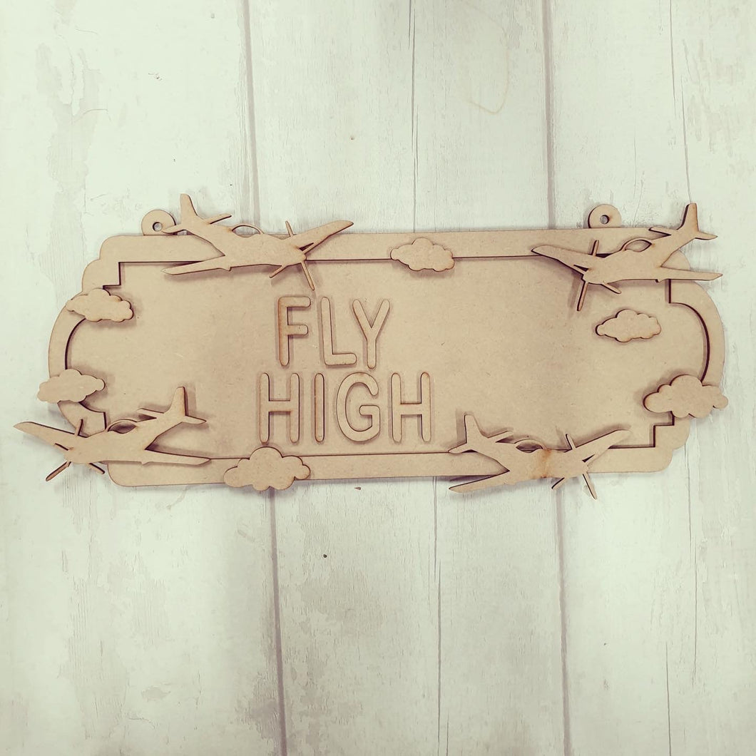 SS133 - MDF Spitfires Themed Personalised Double Height  Street Sign - Olifantjie - Wooden - MDF - Lasercut - Blank - Craft - Kit - Mixed Media - UK