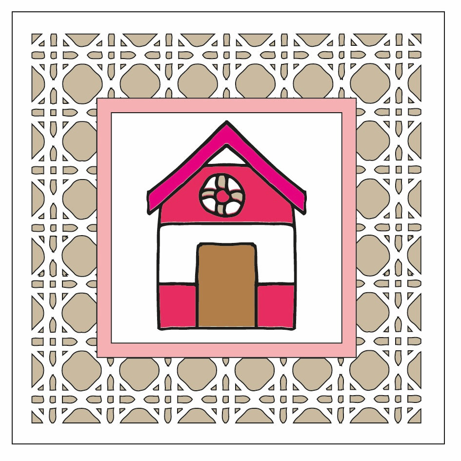 OL1694 - MDF Rattan effect square plaque - Seaside Doodles - Style 10 ...