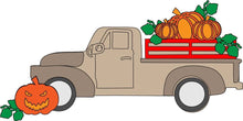 SJ246 - MDF Halloween Pumpkin Truck - Olifantjie - Wooden - MDF - Lasercut - Blank - Craft - Kit - Mixed Media - UK