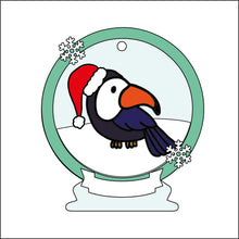 OL2527 - MDF Toucan Christmas Bauble Snow Globe - Olifantjie - Wooden - MDF - Lasercut - Blank - Craft - Kit - Mixed Media - UK