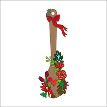 OL846 - MDF Floral Wooden Spoon Hanging - Autumn Flowers - Olifantjie - Wooden - MDF - Lasercut - Blank - Craft - Kit - Mixed Media - UK