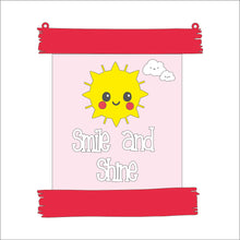 HA019 - MDF Rustic Hanging Board - Cute Sunshine - Smile and shine - Olifantjie - Wooden - MDF - Lasercut - Blank - Craft - Kit - Mixed Media - UK