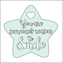 OL2841 - MDF 10cm Inspirational Star  - You are someone’s reason to smile - Olifantjie - Wooden - MDF - Lasercut - Blank - Craft - Kit - Mixed Media - UK