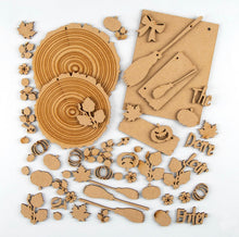 HC078 - MDF Olifantjie Spooky Autumn Plaques and Embellishments - Olifantjie - Wooden - MDF - Lasercut - Blank - Craft - Kit - Mixed Media - UK