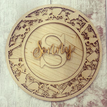 OL556 - MDF Personalised Circle Plaque Frame - Vehicle Theme - Olifantjie - Wooden - MDF - Lasercut - Blank - Craft - Kit - Mixed Media - UK