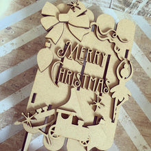 CH426 - MDF Large  25cm 3d Sleigh  - Toys and Baubles - Olifantjie - Wooden - MDF - Lasercut - Blank - Craft - Kit - Mixed Media - UK