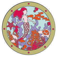 OL471 - MDF Layered Mermaid Circle Plaque Personalised - Olifantjie - Wooden - MDF - Lasercut - Blank - Craft - Kit - Mixed Media - UK