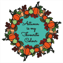 OL2166 - MDF Autumn Doodle Pumpkin Wreath With Backing and Wording of choice - Olifantjie - Wooden - MDF - Lasercut - Blank - Craft - Kit - Mixed Media - UK