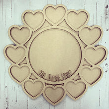 FR002 - MDF first year heart frame with hanging option - Olifantjie - Wooden - MDF - Lasercut - Blank - Craft - Kit - Mixed Media - UK