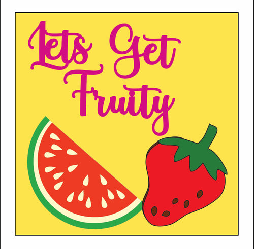 OL3129 - MDF Ladder Insert Tile - Let’s Get Fruity - Olifantjie - Wooden - MDF - Lasercut - Blank - Craft - Kit - Mixed Media - UK