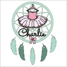 DC089 - MDF Doodle Ballet / Dance - Ballet Tutu Dress  Dream Catcher - with Initials, Name or Wording - Olifantjie - Wooden - MDF - Lasercut - Blank - Craft - Kit - Mixed Media - UK