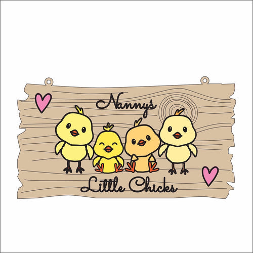 OL2830 - MDF Chick Doodles - '.... Little Chicks' upto 6 chicks - Olifantjie - Wooden - MDF - Lasercut - Blank - Craft - Kit - Mixed Media - UK