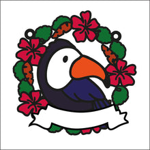 OL2720 - MDF Jungle Toucan doodle Floral hanging Bauble - Olifantjie - Wooden - MDF - Lasercut - Blank - Craft - Kit - Mixed Media - UK