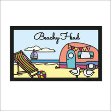 OL1819  - MDF Seaside Doodles -  Personalised Beach Scene Layered Plaque style 3 - Olifantjie - Wooden - MDF - Lasercut - Blank - Craft - Kit - Mixed Media - UK